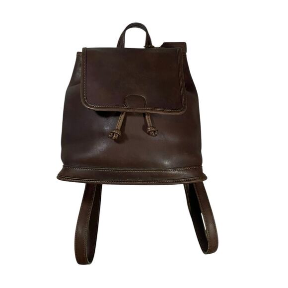 Vintage Coach M9C-9315 Chocolate Brown Leather Backpack - Picture 2 of 9